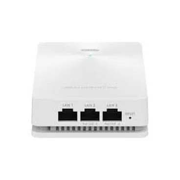 Grandstream GWN7661E Punto de acceso WiFi 6 (802.11ax)de interior de pared (In-Wall) AX3000 2x2:2 MU-MIMO 2,4Ghz 3x3:2 5Ghz. Velocidad:3Gbps. Cobertura +100m. Soporta +256 clientes. Puertos: 1xGbE Poe+,2x Gbe PSE, 1xGbe
