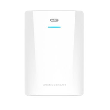 Grandstream GWN7670WM Punto de acceso doble banda de pared WiFi 7 (802.11be) de interior. 2x2:2 MU-MIMO en 2,4 y 5 Ghz.Puertos: 1 x 2,5GbE PoE, 175m cobertura, hasta 256 clientes y 3,6 Gbps