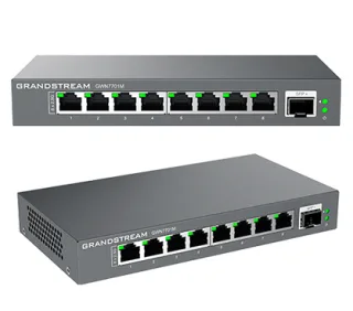 Grandstream GWN7701M Switch no gestionable 2.5G MultiGigabit, Puertos 8x 2,5GbE RJ45, 1 x SFP+, carcasa de metal, 12V/1A PSU