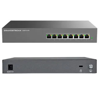 Grandstream GWN7701PA Switch no gestionable,8x GbE RJ45,4xPoE 802.3 af/at 145W, negociación automática,MDI/MDIX.Capacidad switching 16Gbps.Qos,IGMP snoop.Carcasa metal, enracable