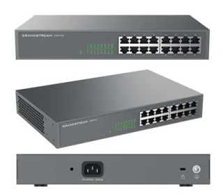 Grandstream GWN7702 Switch no gestionable,16x Gbe RJ45 con negociación automática y MDI/MDIX. Capacidad de switching de 32Gbps.Qos, IGMP snoop. Carcasa de metal. Montaje escritorio, pared y