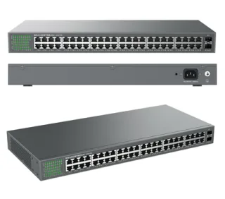 Grandstream GWN7706 Switch no gestionable. Puertos: 48 x GbE RJ45 y 2 puertos SFP. Carcasa metálica