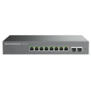 Grandstream GWN7721 Switch gestionable multigigabit Capa 2. Puertos: 8 x 2,5 GbE y 2x 10G SFP+. Cuenta con Qos, IGM Snooping , control de tráfico unicast.