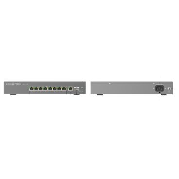 Grandstream GWN7721PE Switch de red gestionado de Capa 2 Lite, con 8 puertos Ethernet de 2,5 GbE con PoE/PoE+, 1 puerto Ethernet de 10 GbE con PoE/PoE+/PoE++ (PoE budget 130W) 1 puerto SFP+ de 10 GbE para enlace ascendente