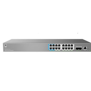 Grandstream GWN7802P Pro Switch gestionable capa 2++, 16 puertos Gb RJ45 con PoE