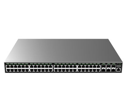 Grandstream GWN7806P Switch gestionable Capa 2+ apilable y enracable. 48 puertos GbE RJ45 con PoE budget de 400W. 6 puertos SFP. Potencia de salida por puerto PoE: >30W. Fuente integrada 400