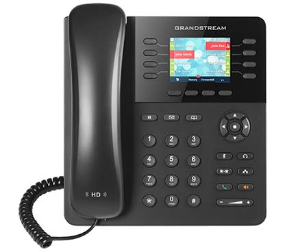 Grandstream GXP2135 Linux-based Enterprise VoIP Phone, which features 8 line keys with up to 4 SIP accounts, 4 XML programmable