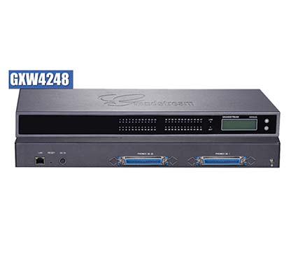 Grandstream GXW4248 Gateway SIN puertos RJ11, lleva 2 puertos Telco de 50 pines (48 activos e incluye DOS cables RJ21 Telco Amphenol). No es gestionable mediante GDMS