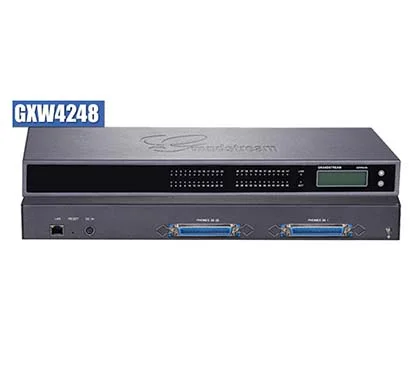 Grandstream GXW4248 Gateway SIN puertos RJ11, lleva 2 puertos Telco de 50 pines (48 activos e incluye DOS cables RJ21 Telco Amphenol). No es gestionable mediante GDMS