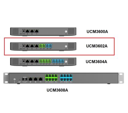 Grandstream UCM6302A IP PBX hasta 500 usuarios y 75 llamadas simultáneas. No tiene capacidad de vídeo.