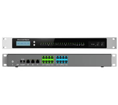 Grandstream UCM6308A IP PBX enrackable hasta 1500 usuarios y 200 llamadas simultáneas. No tiene capacidad de vídeo