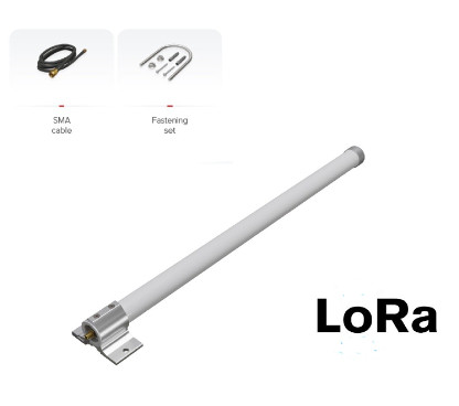 Mikrotik 868 Omni antenna LoRa (antes LORA ANTENA KIT) 6.5dBi 824-960MHz conector SMA hembra, cable SMA 1m y abrazadera mástil