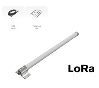 Mikrotik 868 Omni antenna LoRa (antes LORA ANTENA KIT) 6.5dBi 824-960MHz conector SMA hembra, cable SMA 1m y abrazadera mástil