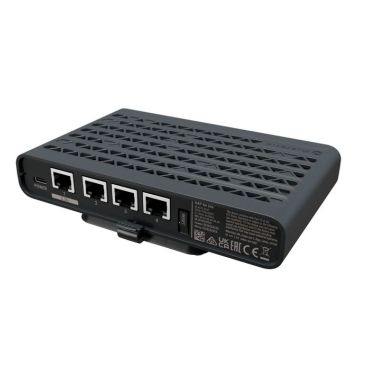 Mikrotik A42G-HbeP (hAP be Lite) Router con CPU de doble núcleo a 950 MHz, 512 MB de RAM, 3 puertos Ethernet de 1 Gb, 1 puerto Ethernet de 2,5 Gb, Wi-Fi 7 de doble banda (inalámbrico de dobl