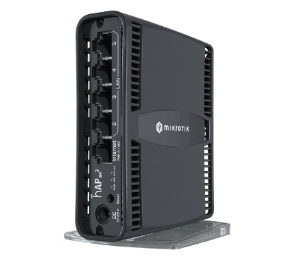 Mikrotik C52iG-5HaxD2HaxD-TC (hAP ax²) hAP AX2, 2.4G/5 GHz 802.11ax WiFi6, 5 Gbit LAN (1 PoE IN/OUT), 1 Gb RAM, fuente incluida