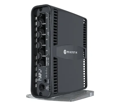 Mikrotik C52iG-5HaxD2HaxD-TC (hAP ax²) hAP AX2, 2.4G/5 GHz 802.11ax WiFi6, 5 Gbit LAN (1 PoE IN/OUT), 1 Gb RAM, fuente incluida