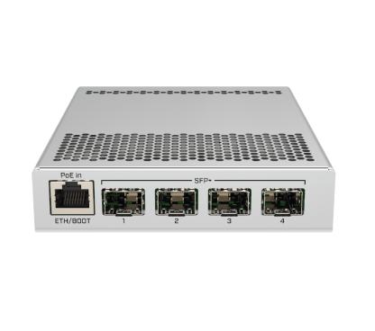 Mikrotik CRS305-1G-4S+IN Cloud Router Switch CPU de 800MHz, 512MB de RAM, 1xGigabit LAN, 4xSFP+, RouterOS L5 o SwitchOS (arranqu