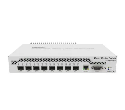 Mikrotik CRS309-1G-8S+IN Cloud Router Switch CPU de doble núcleo a 800 MHz, 512 MB de RAM, 1xGigabit LAN, 8x SFP+, RouterOS L5 o