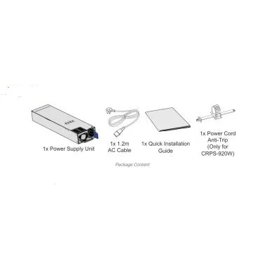 Grandstream 54.5V/16.9A RPS-920W PSU Hotswappable PSU for GWN7816P, CRPS-920W G1482-0920WNA