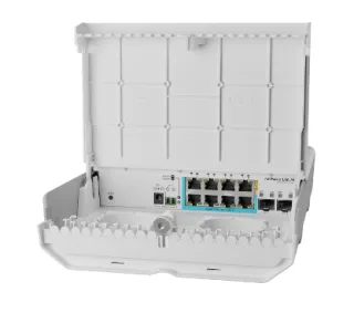 Mikrotik CSS610-1Gi-7R-2S+OUT (netPower Lite 7R) 8 puertos Gigabit Ethernet (7 con Reverse POE-in, 1 con PoE-OUT), 2x SFP+, Swit