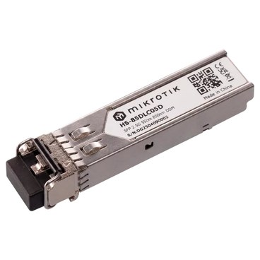 Mikrotik HS-85DLC05D (HS-85DLC05D) Módulo SFP de 1,25 Gbps/2,5 Gbps para fibra multimodo (MM), alcance de hasta 550 m a 850 nm, con conector LC dúplex