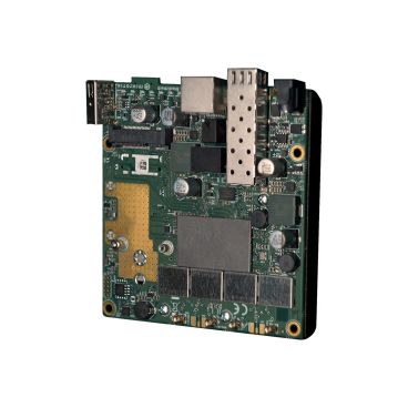 Mikrotik L23UGSR-5HaxD2HaxD Router inalámbrico (routerboard) para crear punto de acceso WiFi6 o CPE, CPU dual core 800 MHz, 256MB RAM, 1xSFP 2,5Gb, 1xLAN Gb, wireless dual chain 2,4 y 5GHz, USB, ranuras SIM y miniPCI-e, 4xMMCX