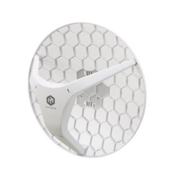 Mikrotik LHG 5 ax CPE con antena de 5 GHz de 24,5 dBi, conexión inalámbrica 802.11a/n/ac/ax de 5 GHz, CPU de 800 MHz, 256 MB de RAM, 1 Gigabit Ethernet, POE, fuente de alimentación, montaje en poste, RouterOS L3
