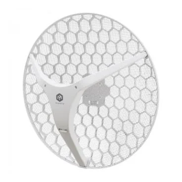 Mikrotik LHG-5axD-XL (LHG XL 5 ax) CPE con antena de 5 GHz de 27 dBi, conexión inalámbrica 802.11a/n/ac/ax de 5 GHz, CPU de 800 MHz, 256 MB de RAM, 1 Gigabit Ethernet, POE, fuente de alimentación, montaje en poste, RouterOS L3