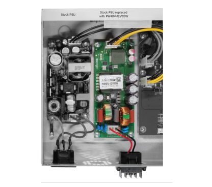 Mikrotik PW48V-12V85W Fuente de alimentación de ±48V con salida de 12V 7A, para las nuevas revisiones de CCR r2 y CRS326-24S+2Q+RM, CCR2004-1G-12S+2XS y CCR2116-12G-4S+