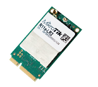 Mikrotik R11e-LR2 Tarjeta-gateway conectradora LoRa miniPCI-e para 2.4Ghz.