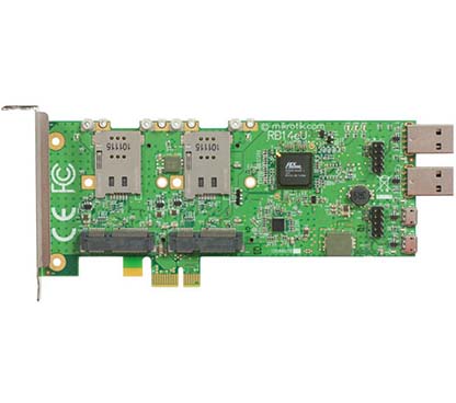 Mikrotik RB/14eU RB14eU RouterBOARD 14eU Four slot miniPCIe-PCIe adapter wih USB