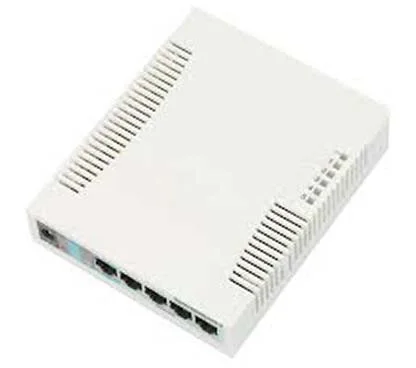 Mikrotik RB/260GS RB260GS CSS106-5G-1S Switch con 5 puertos gigabit y un SFP, SwOS, carcasa plástica, PSU