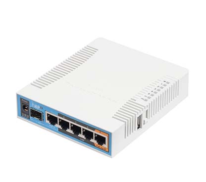 Mikrotik RB/962UIGS5HACT2HNT ( hAP ac ) con CPU de 720 MHz, 128 MB de RAM, 5 LAN Gigabit, conexión wireless de tres cadenas 802.
