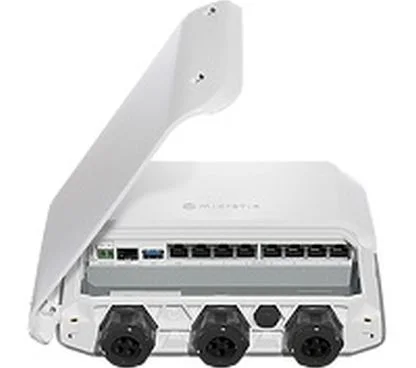 Mikrotik RB5009UPR+S+OUT Router CPU MarvellArmada ARMv8 4 núcleos, 1GB RAM, 1GB almac., 1xLAN 2,5Gb y 7xLAN 1Gb (ambos 802.3af/a