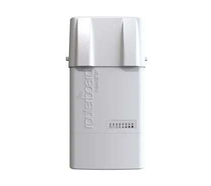 Mikrotik RB912UAG-5HPnD-OUT (BASEBOX5) con CPU Atheros de 600Mhz, 64MB de RAM, 1xGigabit LAN, USB, miniPCIe, wireless integrado