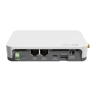 Mikrotik RB924iR-2nD-BT5&BG77&R11e-LR9 ( KNOT LR9 KIT ) Gateway IoT con CPU de 650MHz, 64MB de RAM, 2x 10/100Mb (PoE-in/PoE-out), wireless dual chain 802.11b/g/n con antena, tarjeta R11e-LR9