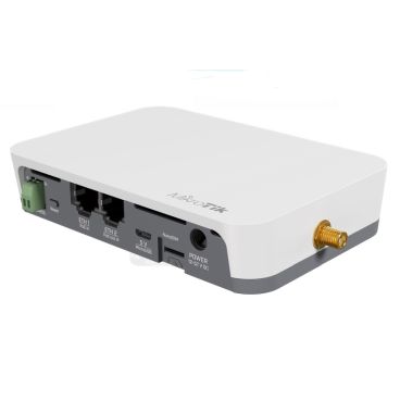 Mikrotik RB924iR-2nD-BT5&BG770A&R11e-LR8G (KNOT LR8G KIT) Gateway IoT con CPU de 650MHz, 64MB de RAM, 2x 10/100Mb (PoE-in/PoE-out), wireless dual chain 802.11b/g/n con antena, tarjeta R11e-LR8G, Bluetooth, GPS, microUSB, RouterOSL