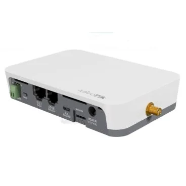 Mikrotik RB924iR-2nD-BT5&BG770A&R11e-LR8G (KNOT LR8G KIT) Gateway IoT con CPU de 650MHz, 64MB de RAM, 2x 10/100Mb (PoE-in/PoE-out), wireless dual chain 802.11b/g/n con antena, tarjeta R11e-LR8G, Bluetooth, GPS, microUSB, RouterOSL