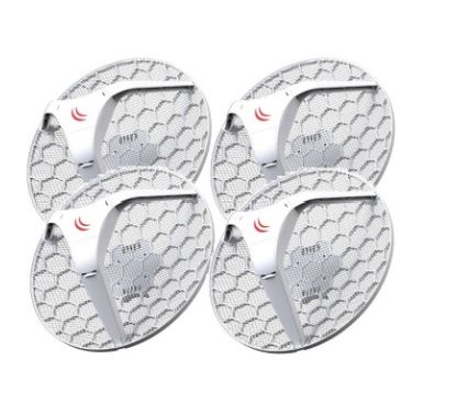 Mikrotik RBLHGG-5acD-XL4pack (LHG XL 5 AC 4PACK) Pack de 4 uds de LHG XL 5 ac con antena de 27dBi de 5GHz, wireless de doble cadena 802.11ac dua