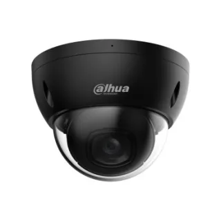 Dahua DH-IPC-HDBW2441E-S-BLACK - Cámara IP Formato Domo, Resistente a Intemperie, 4MP 20fps (2688×1520px) 25/30fps (2560x1440), Lente Fija (2.8mm), Visión Nocturna IR 30m, Alimentación PoE y