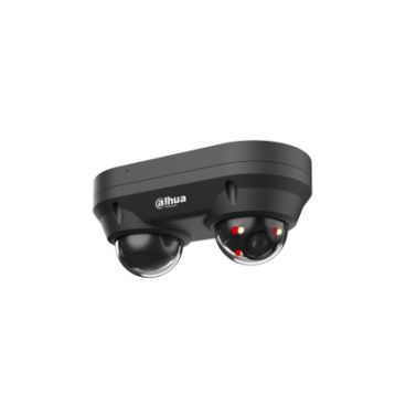Dahua DH-IPC-HDBW2449FP-AS-E2-IL-0280B-Black Cámara IP Formato Domo Lente Dual, Resistente a Intemperie, Resolución 2x 4MP 20fps (2688×1520px) 25/30fps (2560×1440), Lente Fija (2.8mm), Visión Nocturna IR 30m y Luz Calida 20m, Alim