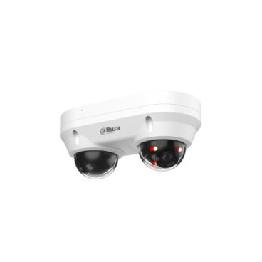 Dahua DH-IPC-HDBW2449FP-AS-E2-IL-0360B Cámara IP Formato Domo Lente Dual, Resistente a Intemperie, Resolución 2x 4MP 20fps (2688×1520px) 25/30fps (2560×1440), Lente Fija (3.6mm), Visión Nocturna IR 30m y Luz Calida 20m, Alimentaci