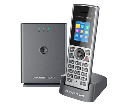 Grandstream DP722 + DP752 Kit DECT con base DP752 y terminal DP722. PoE, Full HD, alcance 350 m. 3-way audio, push to talk, jack 3,5mm, microUSB de carga