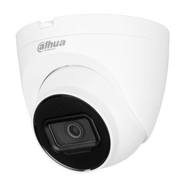 Dahua DH-IPC-HDW2241TP-S-0360B - Cámara IP Formato Turret, Resistente a Intemperie, Resolución 2MP 25/30fps (1920×1080px), Lente Fija (3.6mm), Visión Nocturna IR 30m, Alimentación PoE y por Fuente (no incl.), Ranura MicroSD