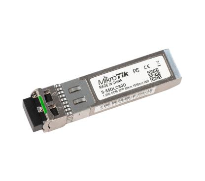 Mikrotik S-55DLC80D Módulo SFP 1.25G SM 80km 1550nm Doble conector LC DDM -40C +85C