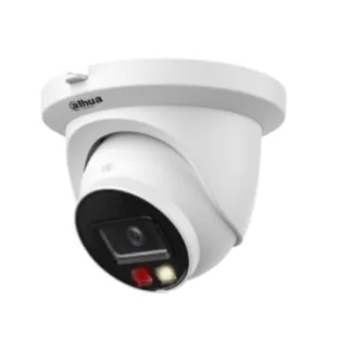 Dahua DH-IPC-HDW2249TMP-S-IL-0280B - Cámara IP Formato Turret, Resistente a Intemperie, Resolución 2MP 25/30fps (1920×1080px), Lente Fija (2.8mm), Visión Nocturna IR 30m, Alimentación PoE y