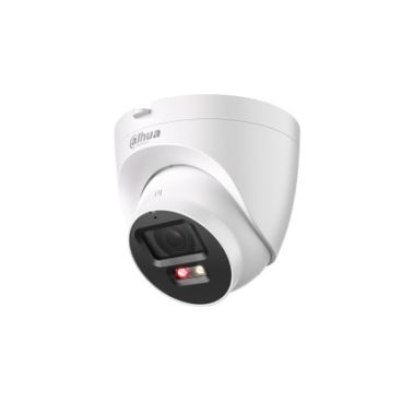 Dahua DH-IPC-HDW2249TP-S-PV-0280B Cámara IP Formato Turret, Resistente a Intemperie, Resolución 2MP 25/30fps (1920×1080px), Lente Fija (2.8mm), Visión Nocturna IR y Luz Calida 30m, Alimentación PoE y por Fuente (no incl.), Ranura