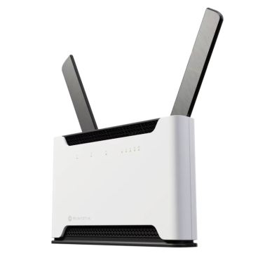 Mikrotik S53UG+5HaxD2HaxD-TC&R11e-LTE7 Chateau LTE7 ax Router con CPU de cuatro núcleos a 1.8 GHz, 1 GB de RAM, 1 puerto LAN de 2.5 Gigabit, 4 puertos LAN Gigabit, dos interfaces inalámbricas, con antenas externas, módem LTE CAT7