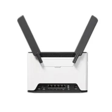 Mikrotik S53UG+5HaxD2HaxD-TC&RG650E-EU (CHATEAU 5G AX R17) Router con CPU de 4 núcleos 1,8 GHz, 1 GB de RAM, 1 x 2,5 Gbit Eth, 4 x Gbit Eth, dos interfaces inalámbricas: 802.11ax de dos cadenas de 2,4 GHz y 5 GHz integrada con ant