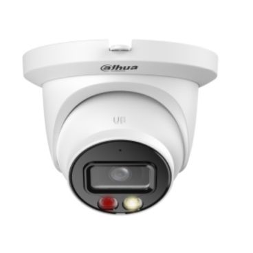 Dahua DH-IPC-HDW2449TMP-S-IL-0360B - Cámara IP Formato Turret, Resistente a Intemperie, Resolución 4MP 20fps (2688×1520px), Lente Fija, Visión Nocturna IR 30m, Alimentación PoE y por Fuente (no incl.), Ranura MicroSD